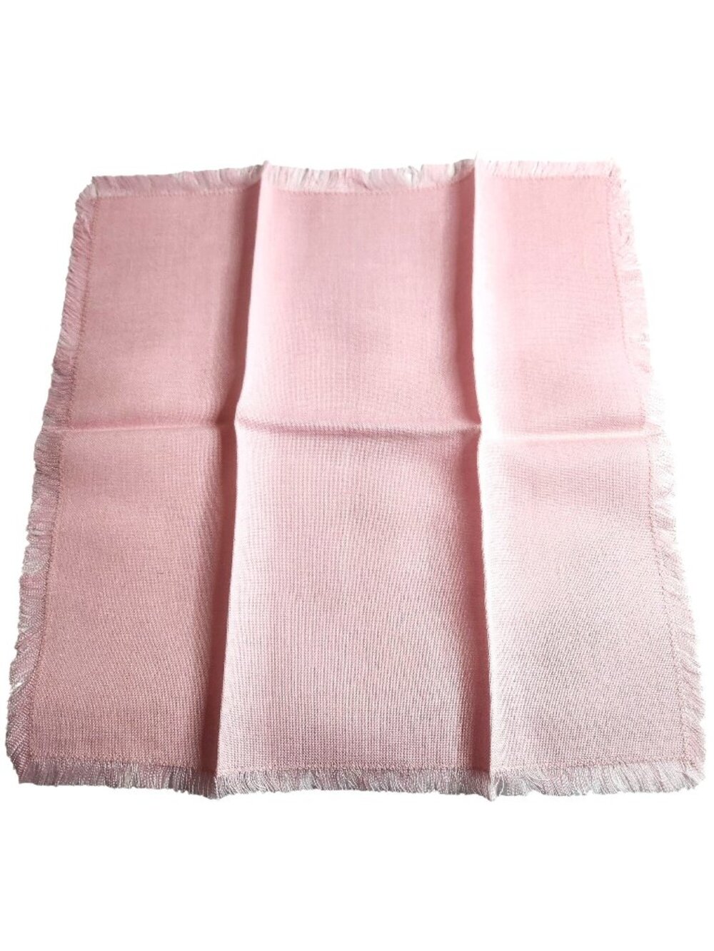 Pink Cloth Napkins Set Of 4 Fringed Edge 13x13 Inches Cotton Blend Pastel Easter